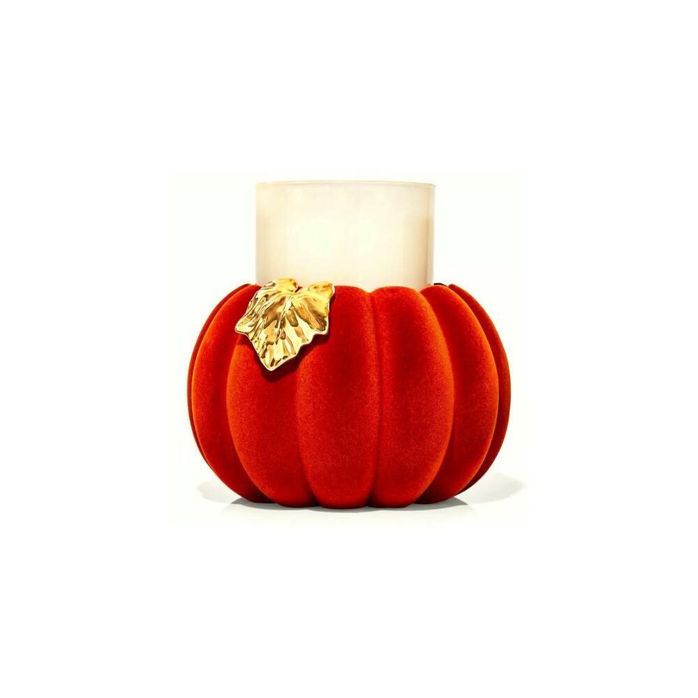 B&BW Velvet Fall Pumpkin Candle Holder